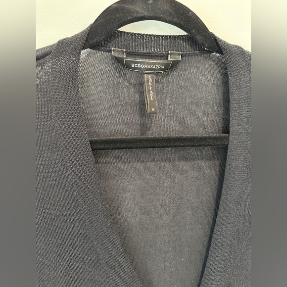 Bcbg knit thin cardigan, size M, Black Long Cardigan with Pockets - Picture 6 of 8